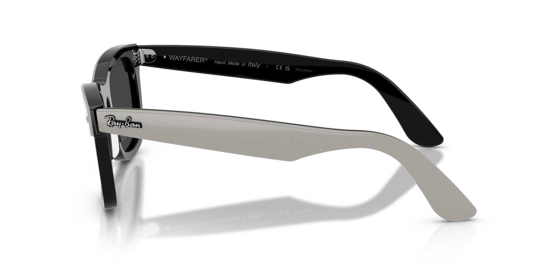 RB2240 Grijs op zwart AcetaatSunglass Frames van B24, Zijaanzicht