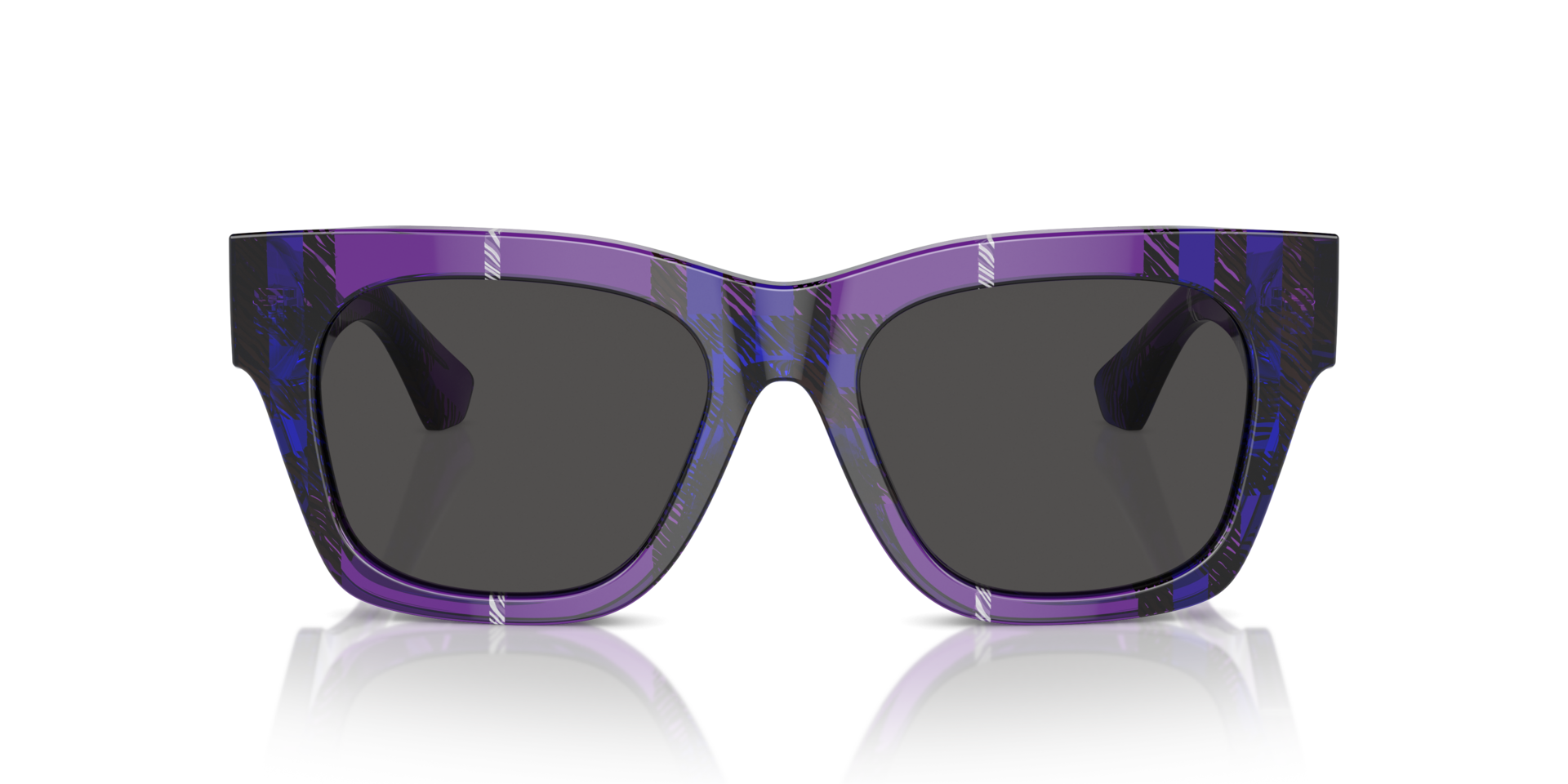 BE4424 Check Violet AcetaatSunglass Frames van B24, Vooraanzicht