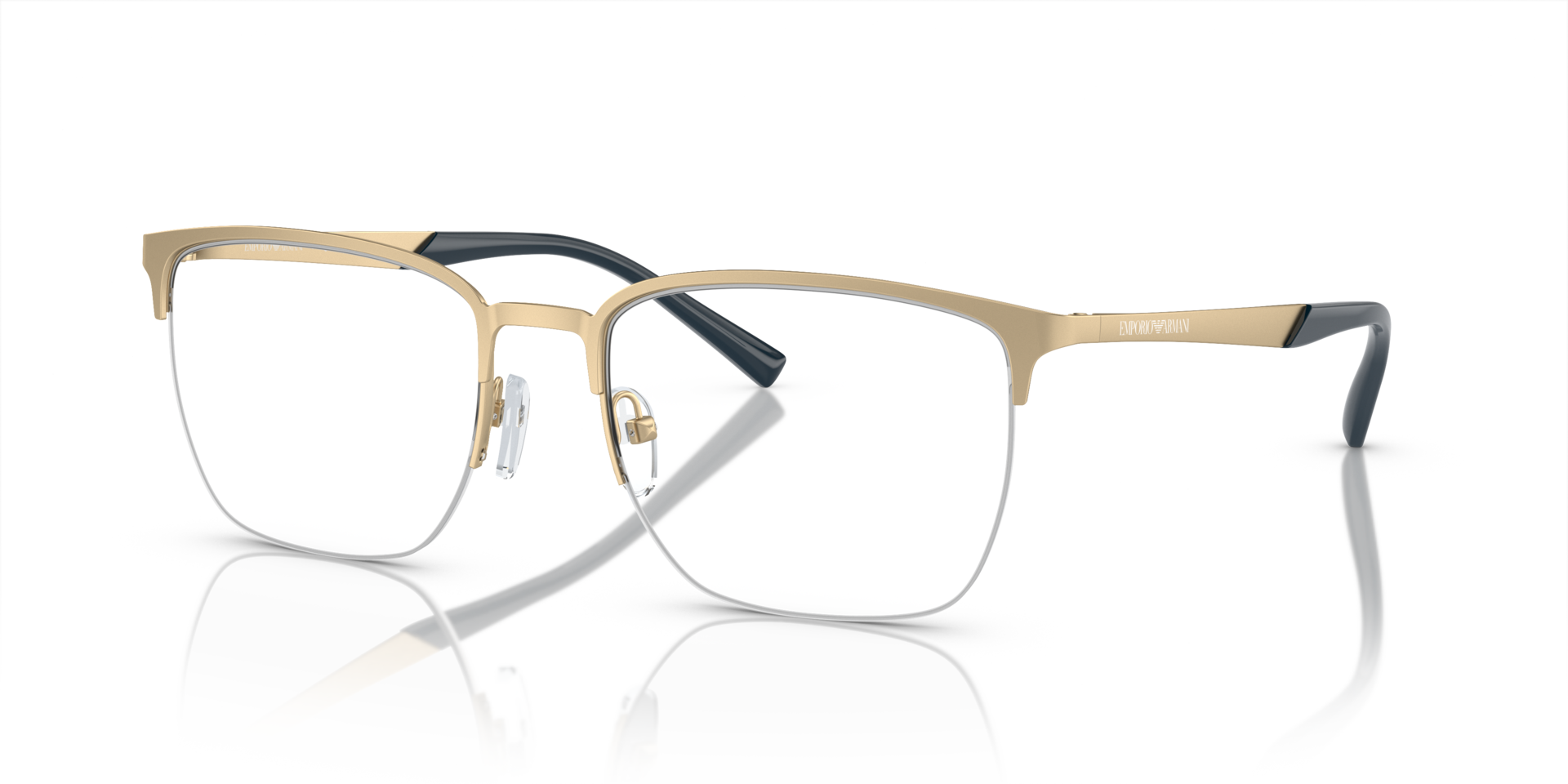EA1151 Mat lichtgoud MetaalEyeglass Frames van B24, Hoekweergave
