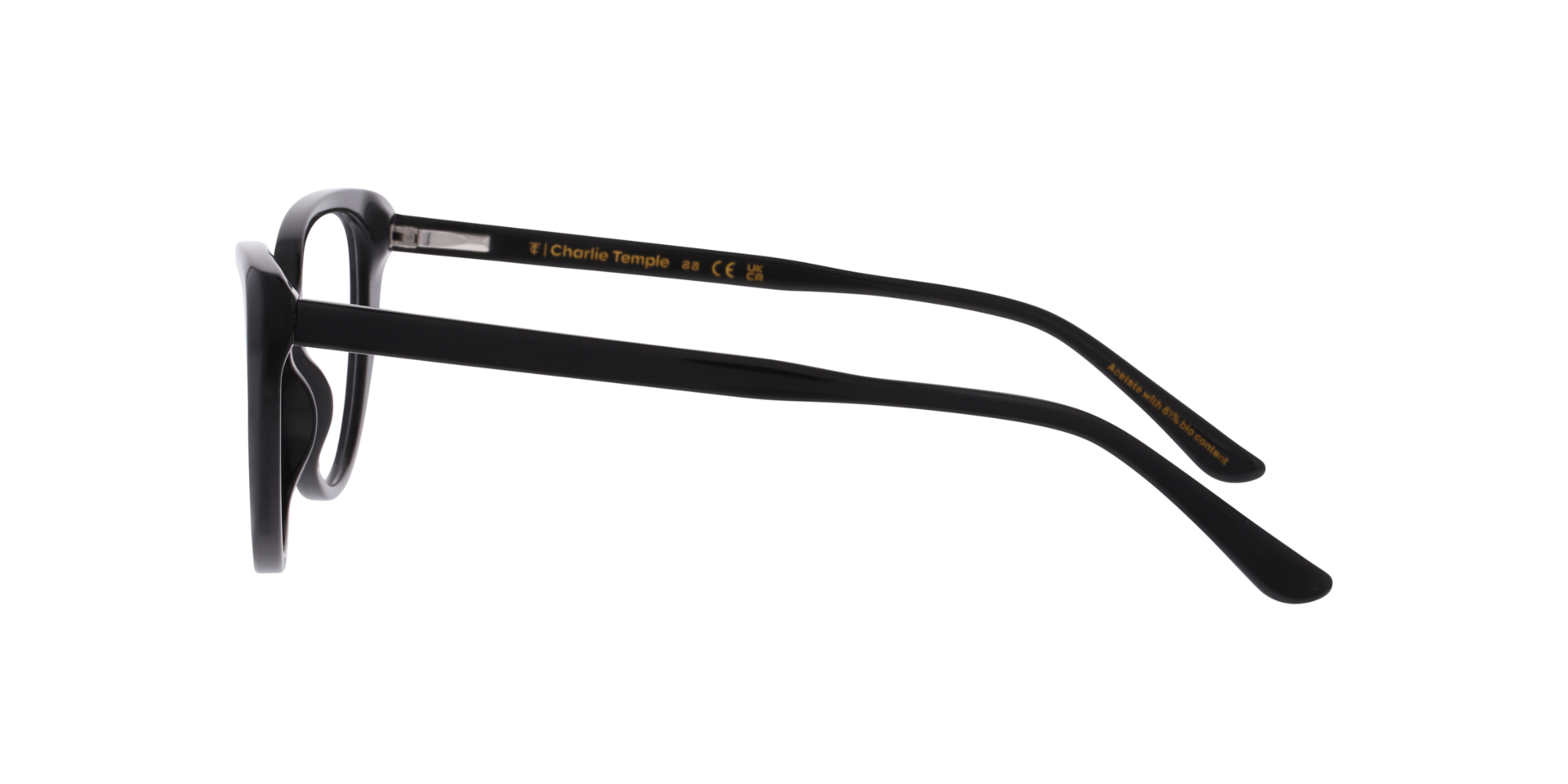 Lara Schwarz AcetatEyeglass Frames von B24, Seitenansicht