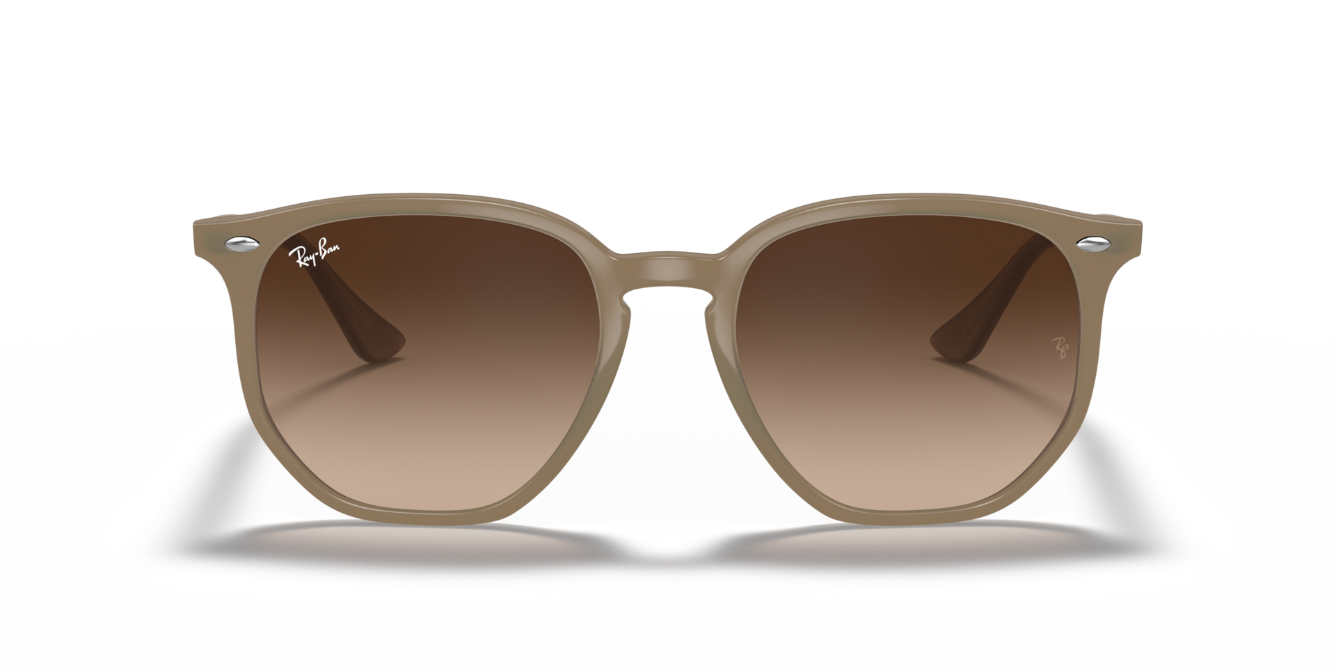 RB4306 Beige KunststoffSunglass Frames von B24, Vorderansicht