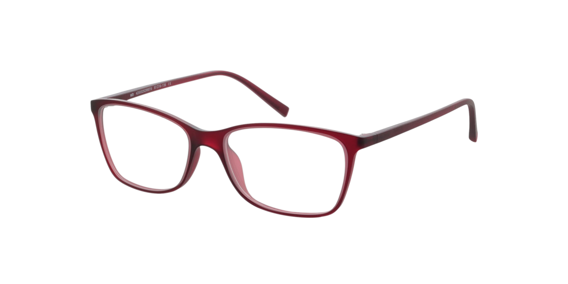 Bergama Rood KunststofEyeglass Frames van B24, Hoekweergave
