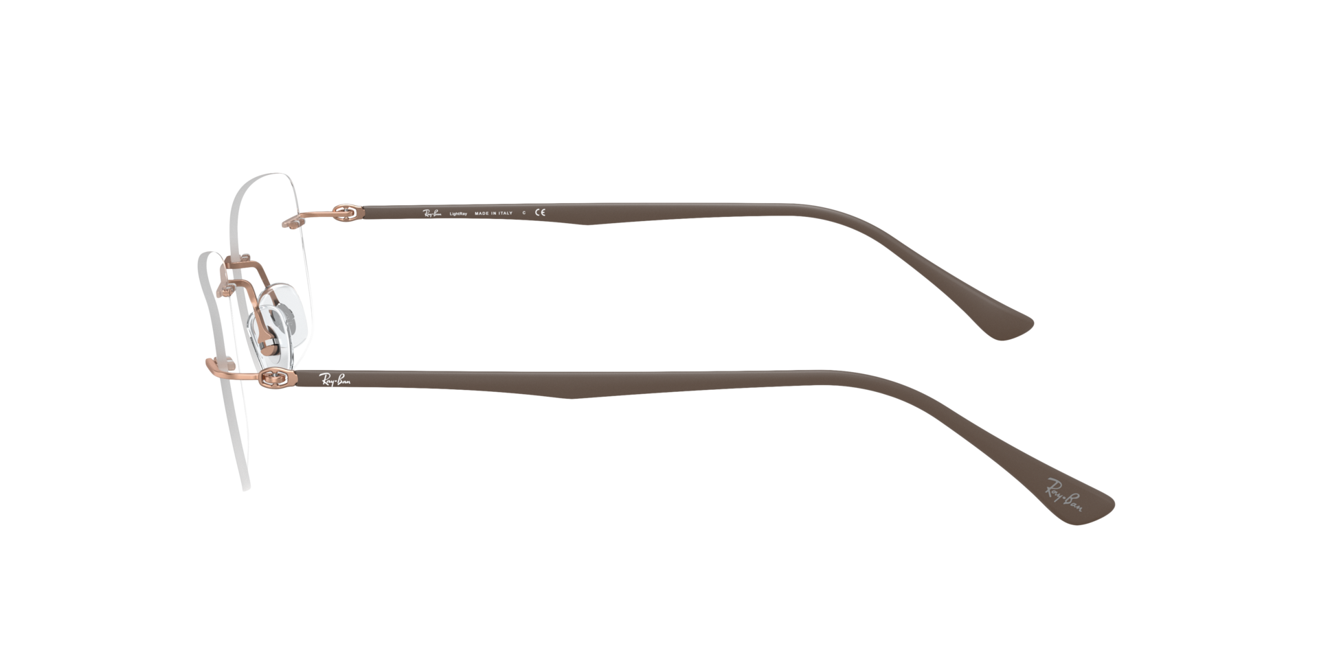 RB8725 Lichtbruin TitaanEyeglass Frames van B24, Zijaanzicht
