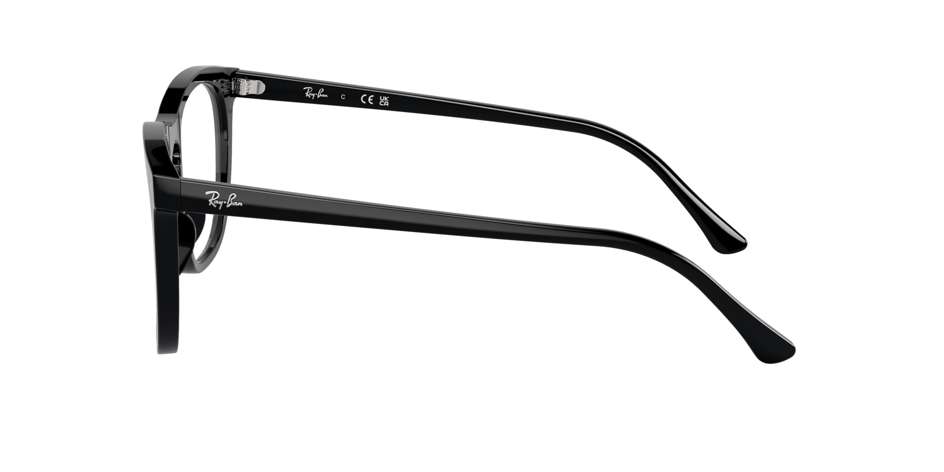 RB2210V Zwart AcetaatEyeglass Frames van B24, Zijaanzicht