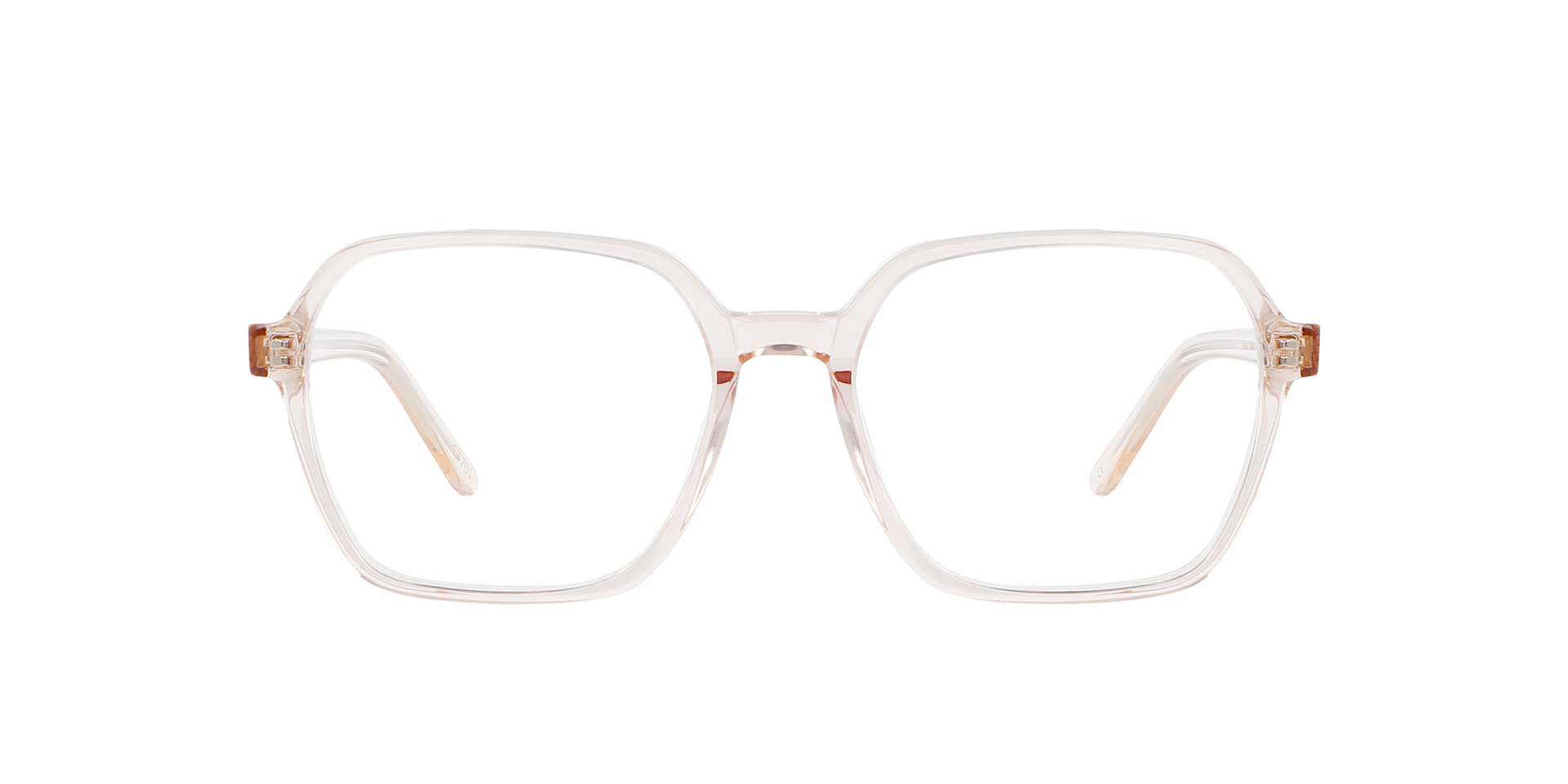 Dallas CT Crystal Peach AcetaatEyeglass Frames van B24, Vooraanzicht
