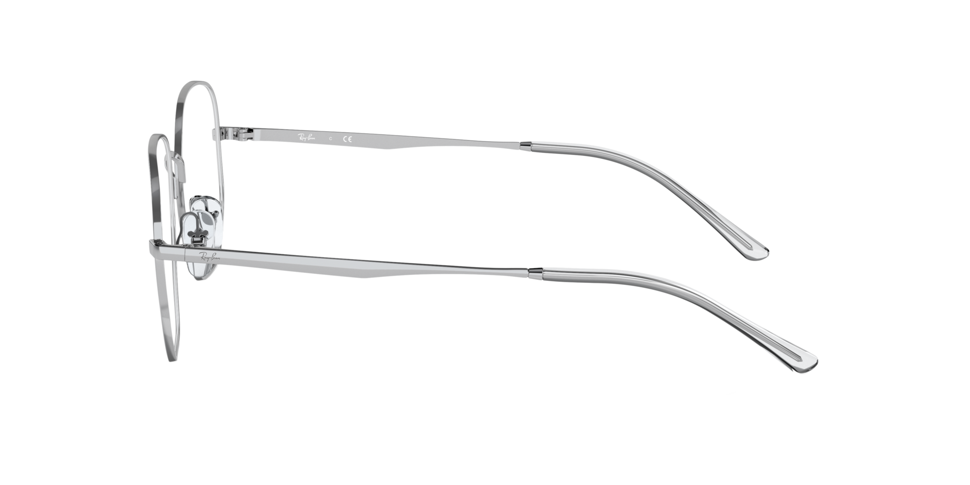 RB3682V Zilver MetaalEyeglass Frames van B24, Zijaanzicht