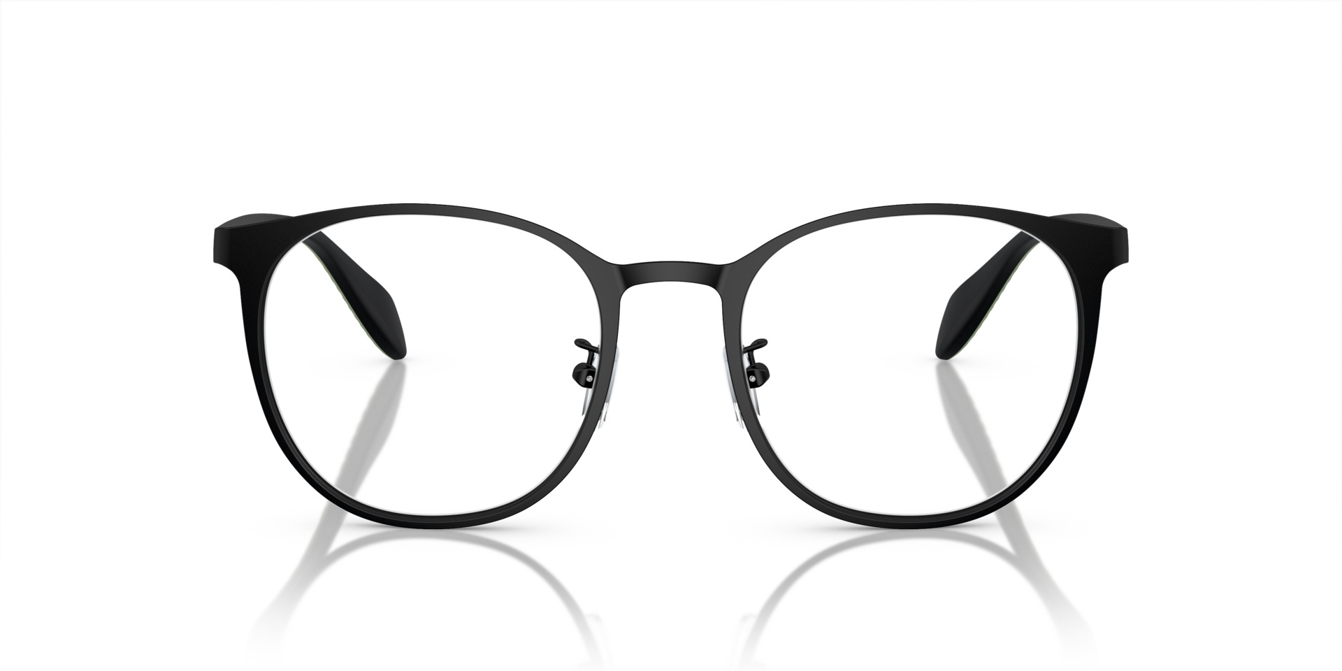 EA1148 Matzwart MetaalEyeglass Frames van B24, Vooraanzicht
