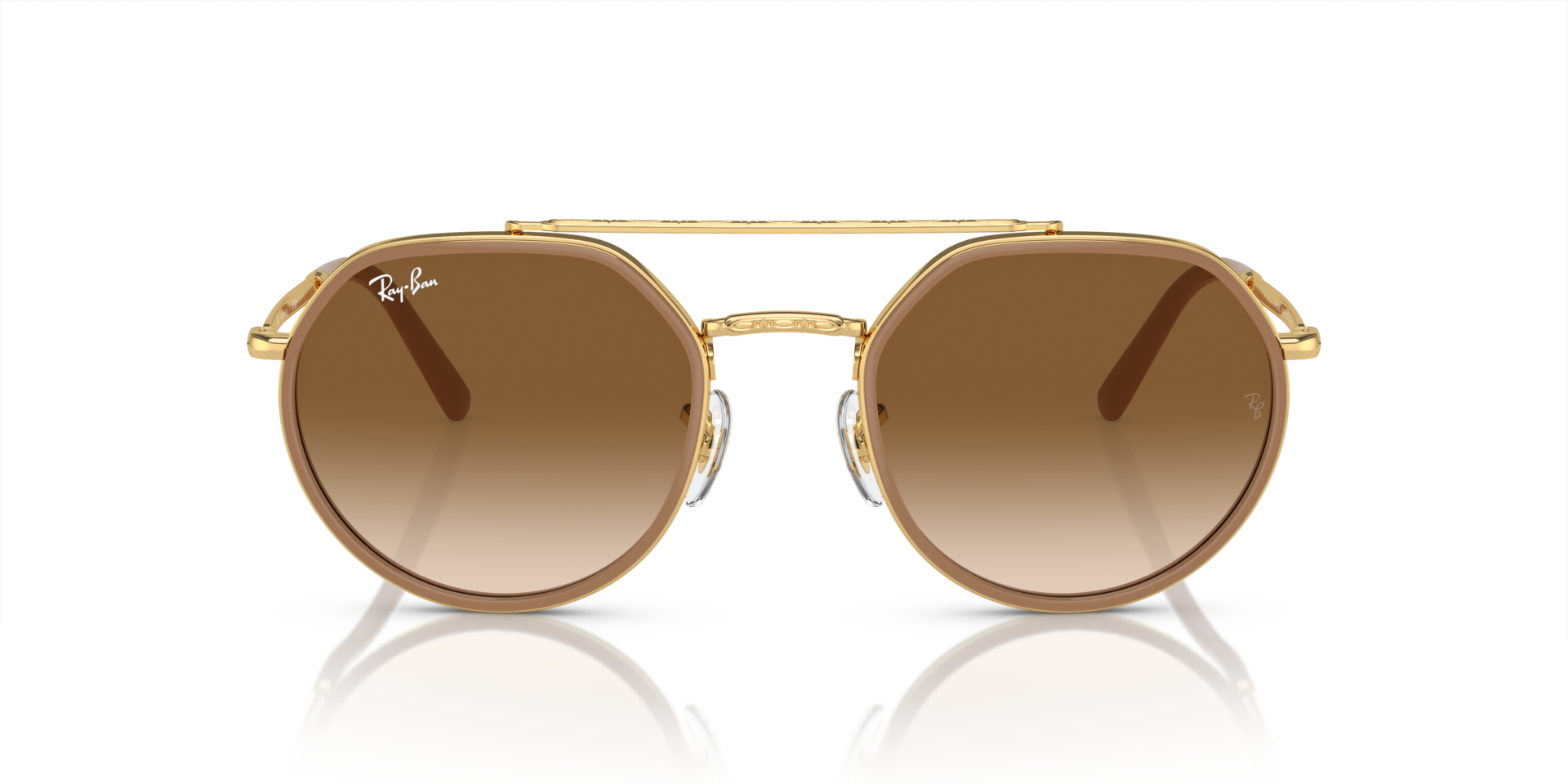 RB3765 Arista Gold MetallSunglass Frames von B24, Vorderansicht