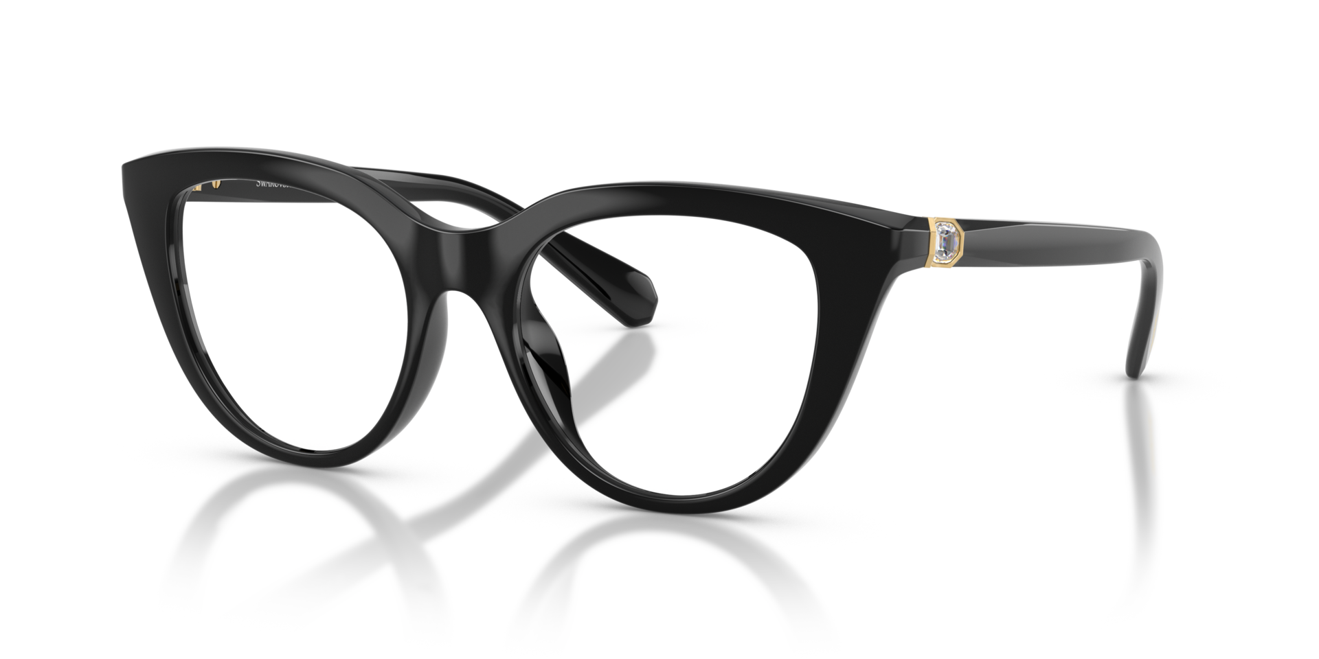 SK2052 Zwart KunststofEyeglass Frames van B24, Hoekweergave