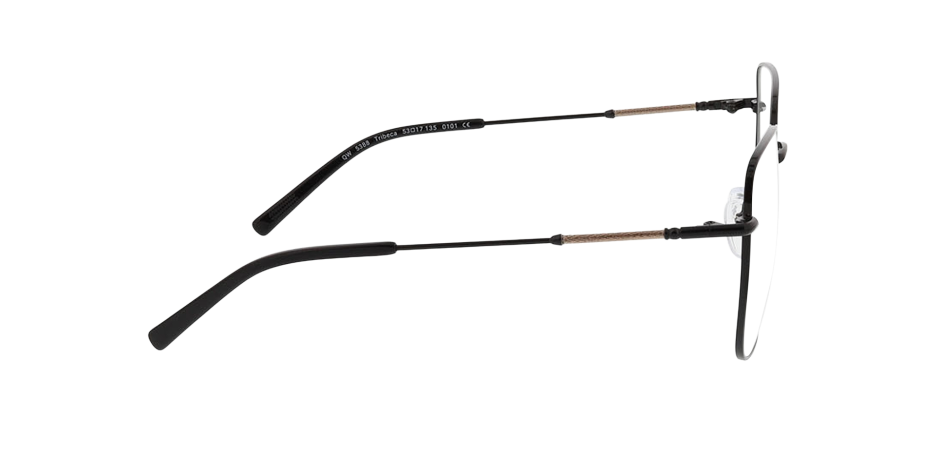 Tribeca Zwart MetaalEyeglass Frames van B24, Zijaanzicht