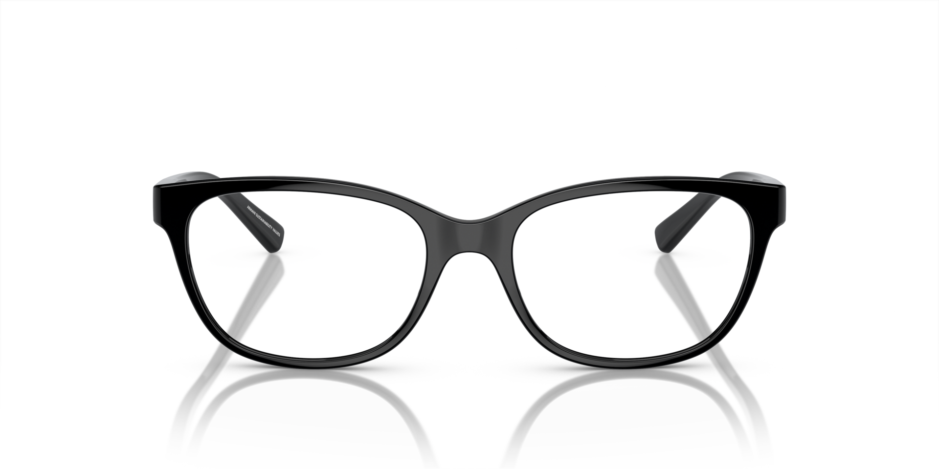 AX3037 Glanzend zwart KunststofEyeglass Frames van B24, Vooraanzicht
