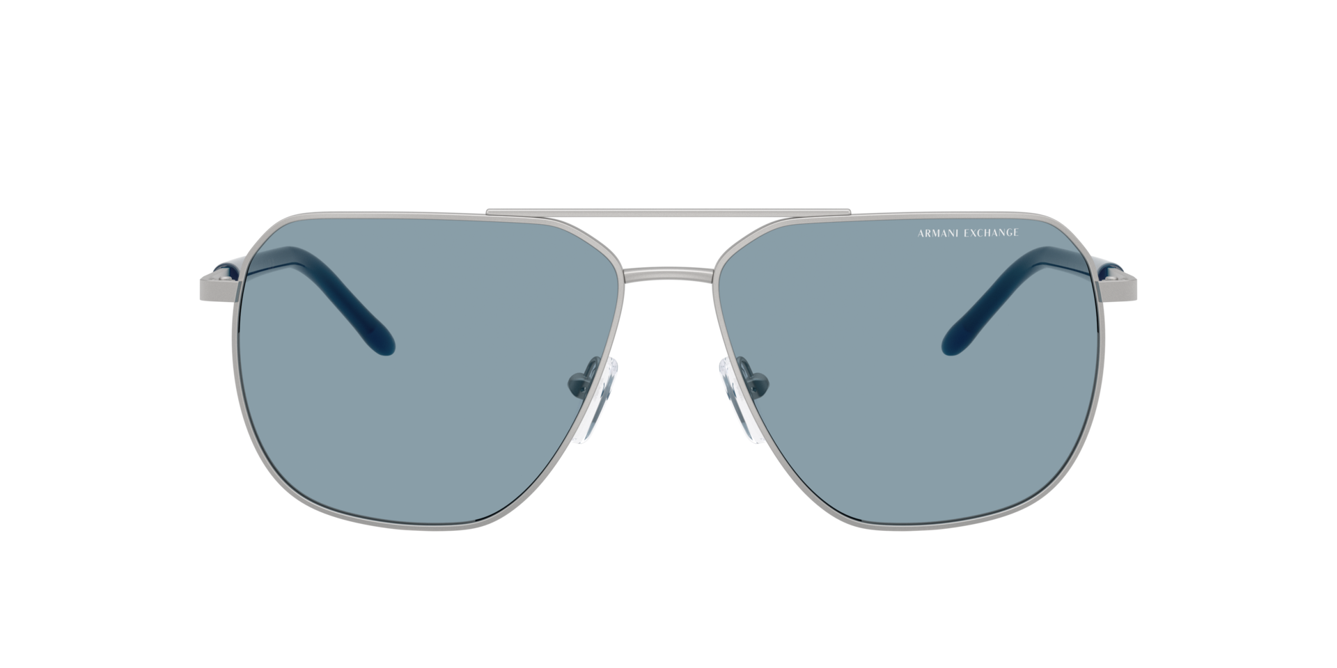 AX2057S Matte Silver MetallSunglass Frames von B24, mit getönten Gläsern