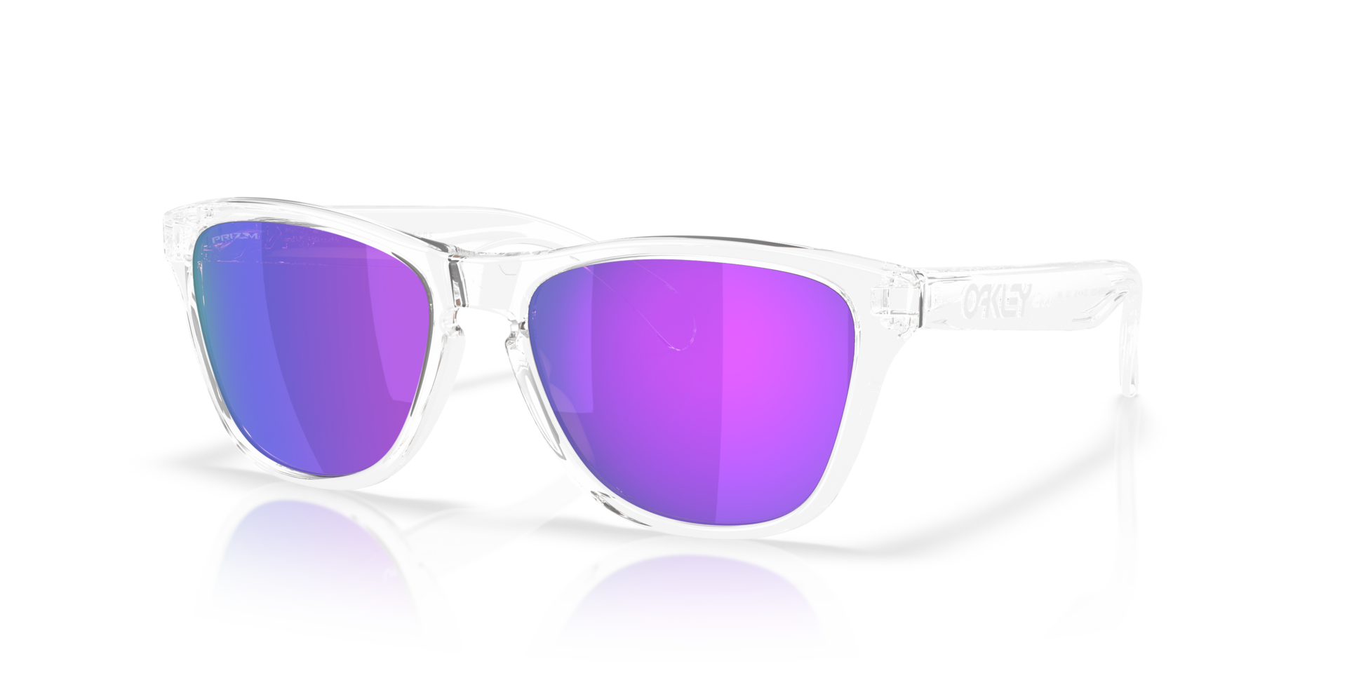 Frogskins™ S Glanzend transparant KunststofSunglass Frames van B24, Hoekweergave