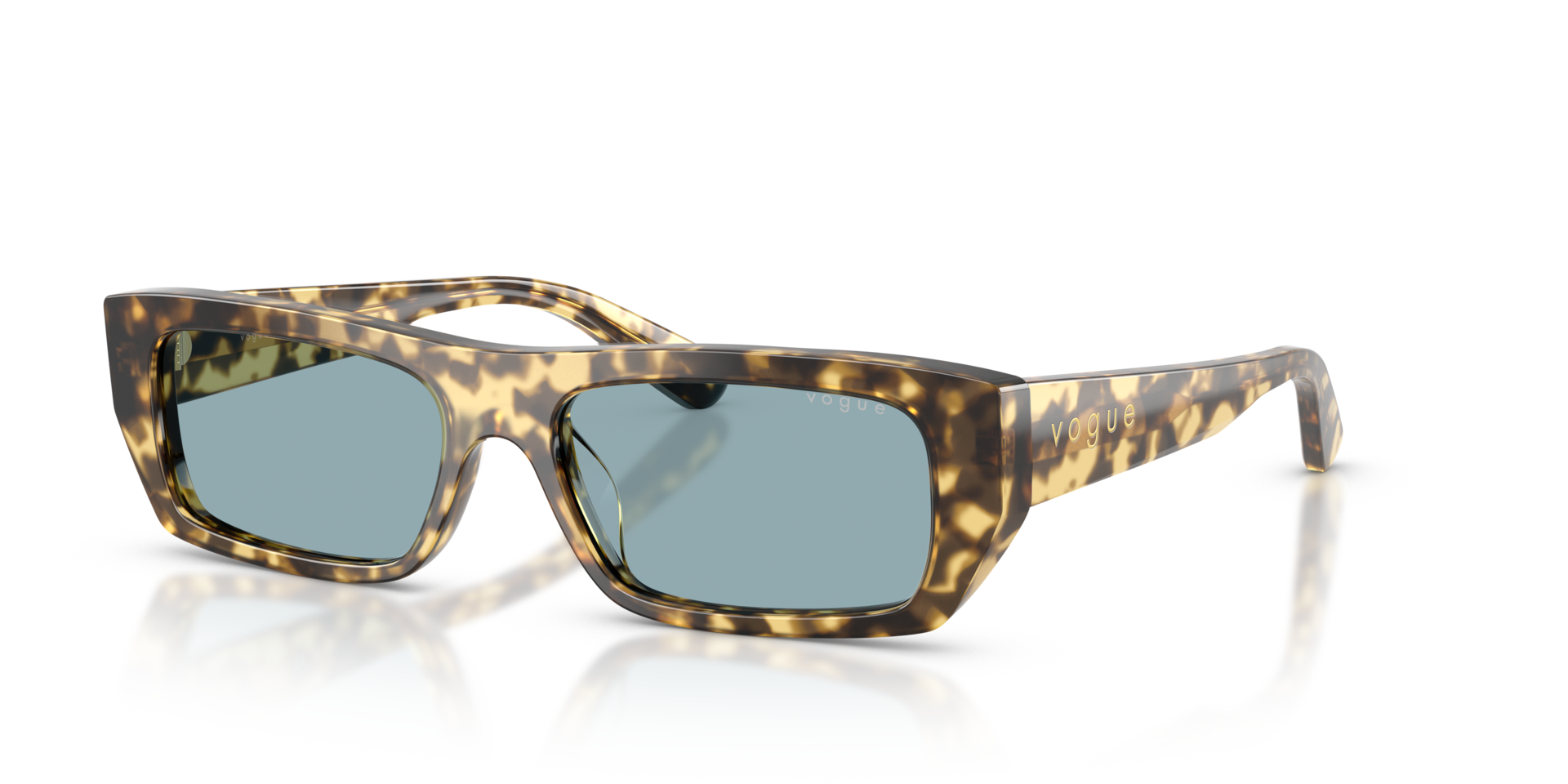 VO5657SU Brown & Beige Tortoise AcetaatSunglass Frames van B24, Hoekweergave
