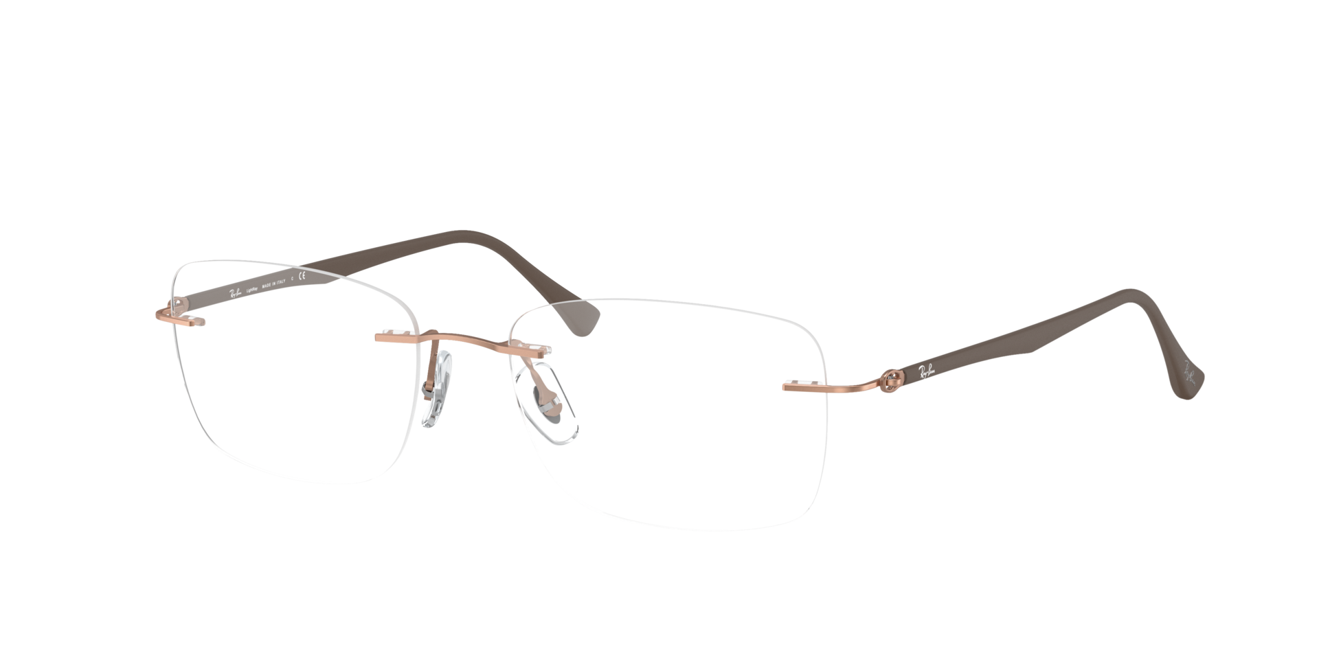 RB8725 Lichtbruin TitaanEyeglass Frames van B24, Hoekweergave