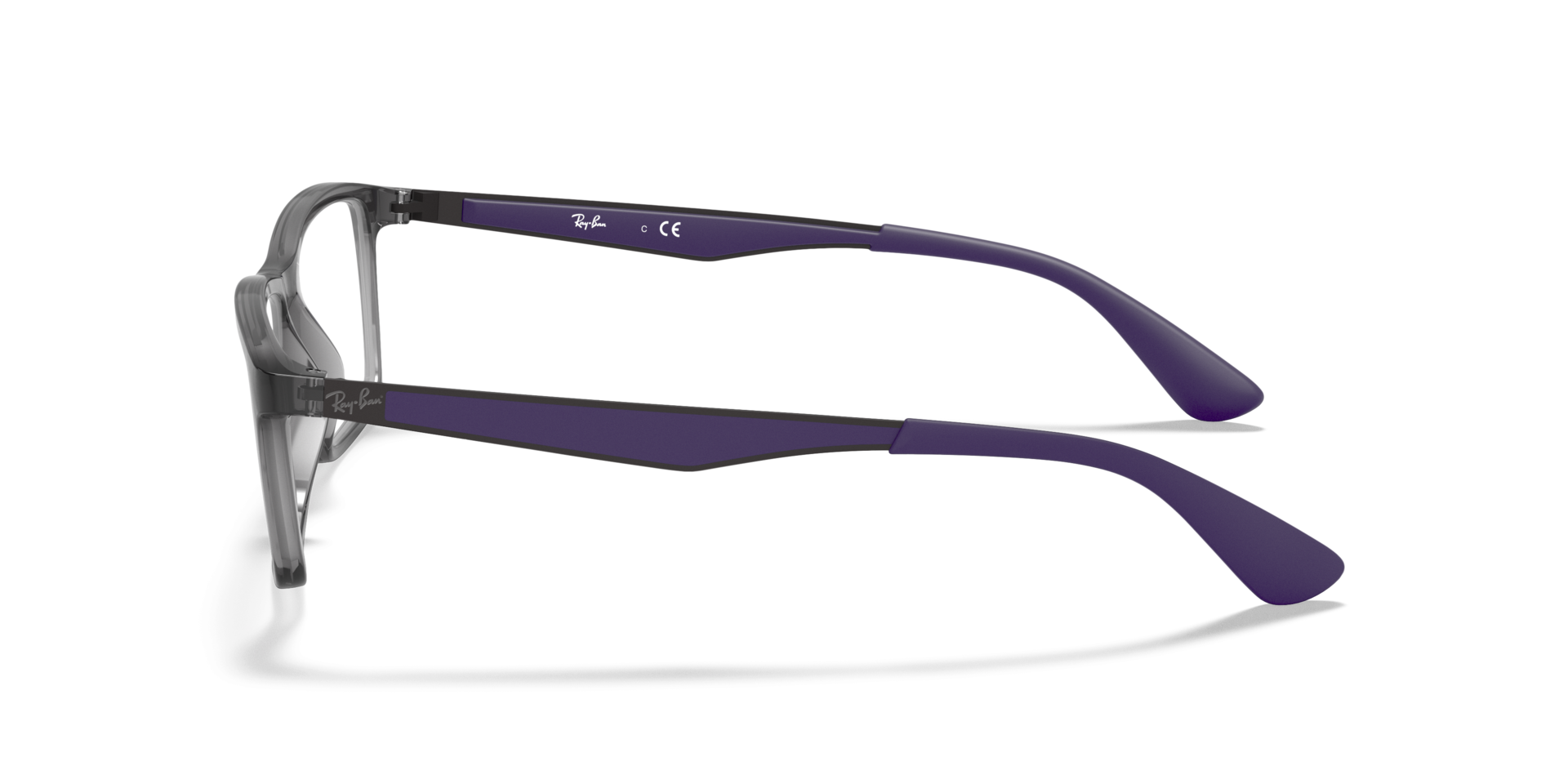 RB7056 Transparant grijs KunststofEyeglass Frames van B24, Zijaanzicht