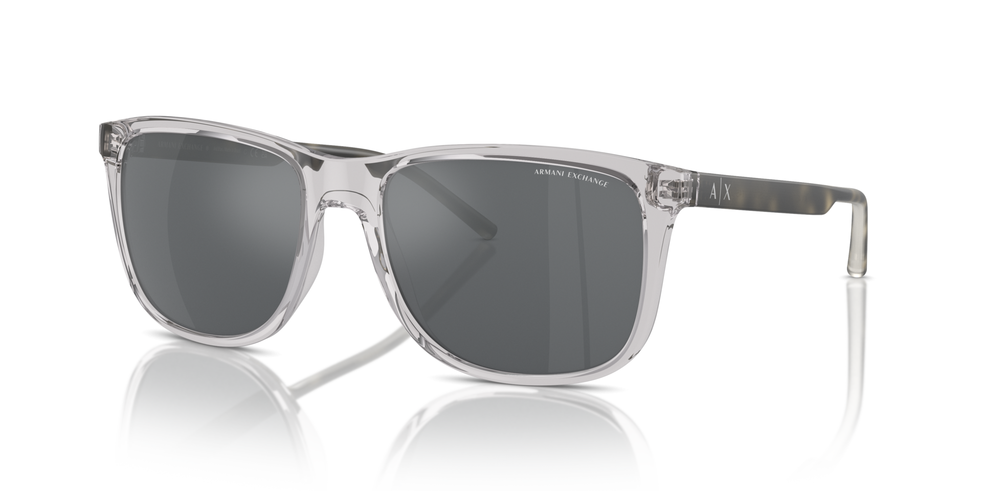AX4070S Shiny Grey KunststofSunglass Frames van B24, Hoekweergave