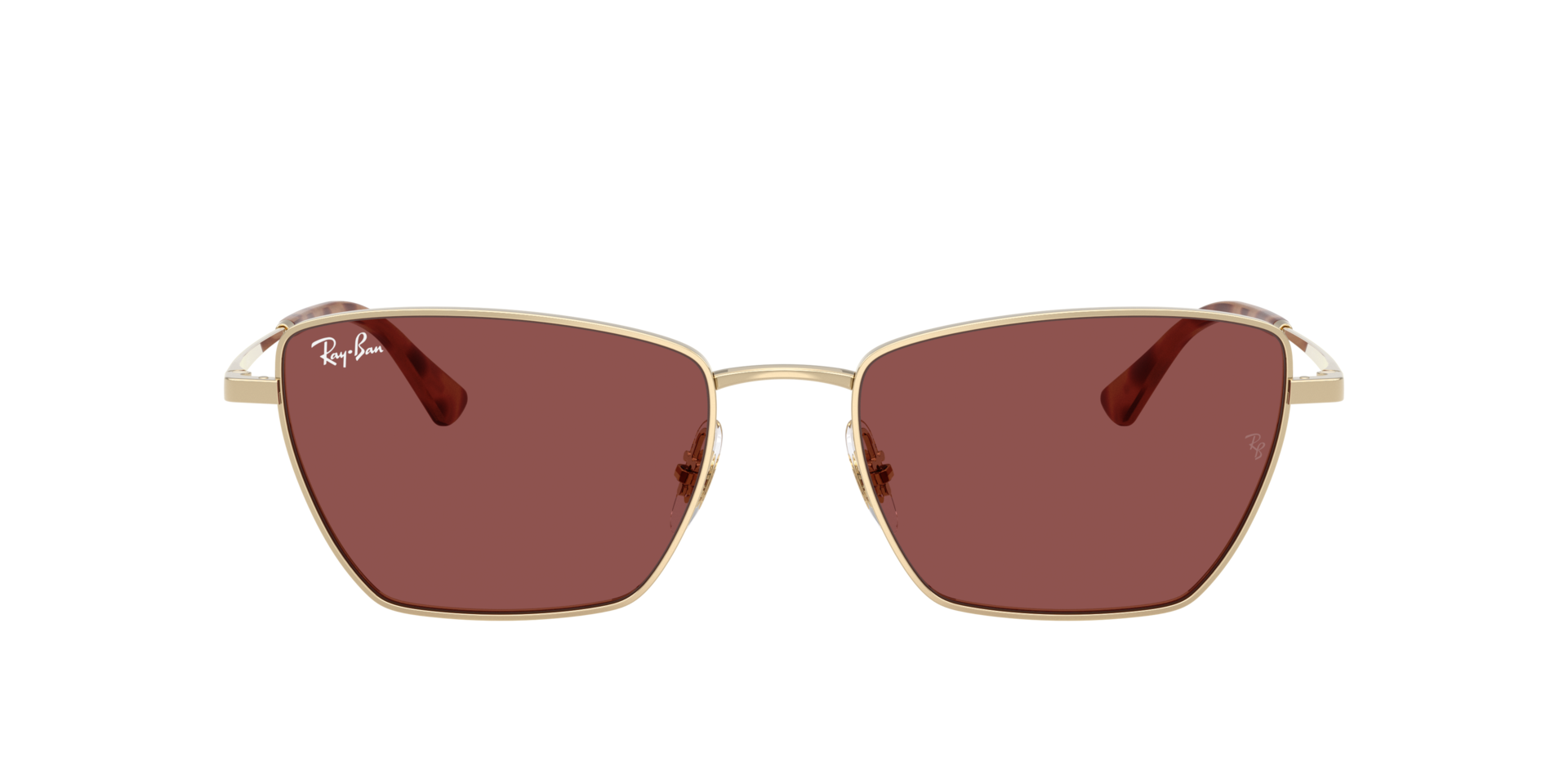 RB3783 Lichtgoud MetaalSunglass Frames van B24, met getinte lenzen