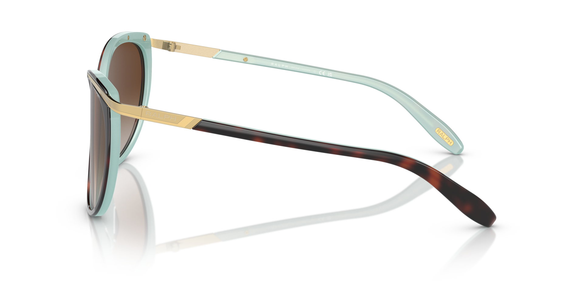 RA5150 Havana On Acquamarine AcetatSunglass Frames von B24, Seitenansicht