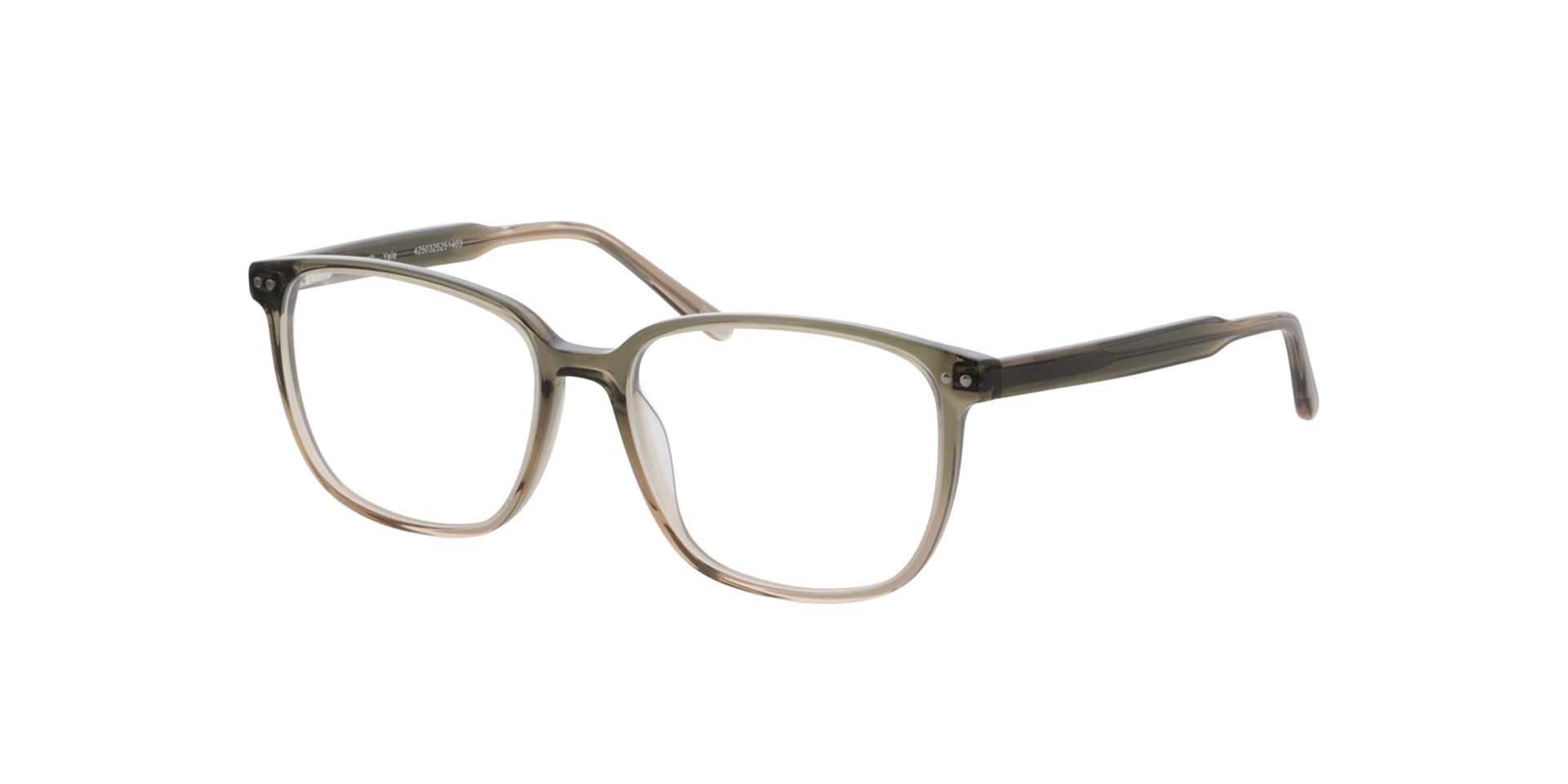 Yale Gradient Khaki AcetaatEyeglass Frames van B24, Hoekweergave