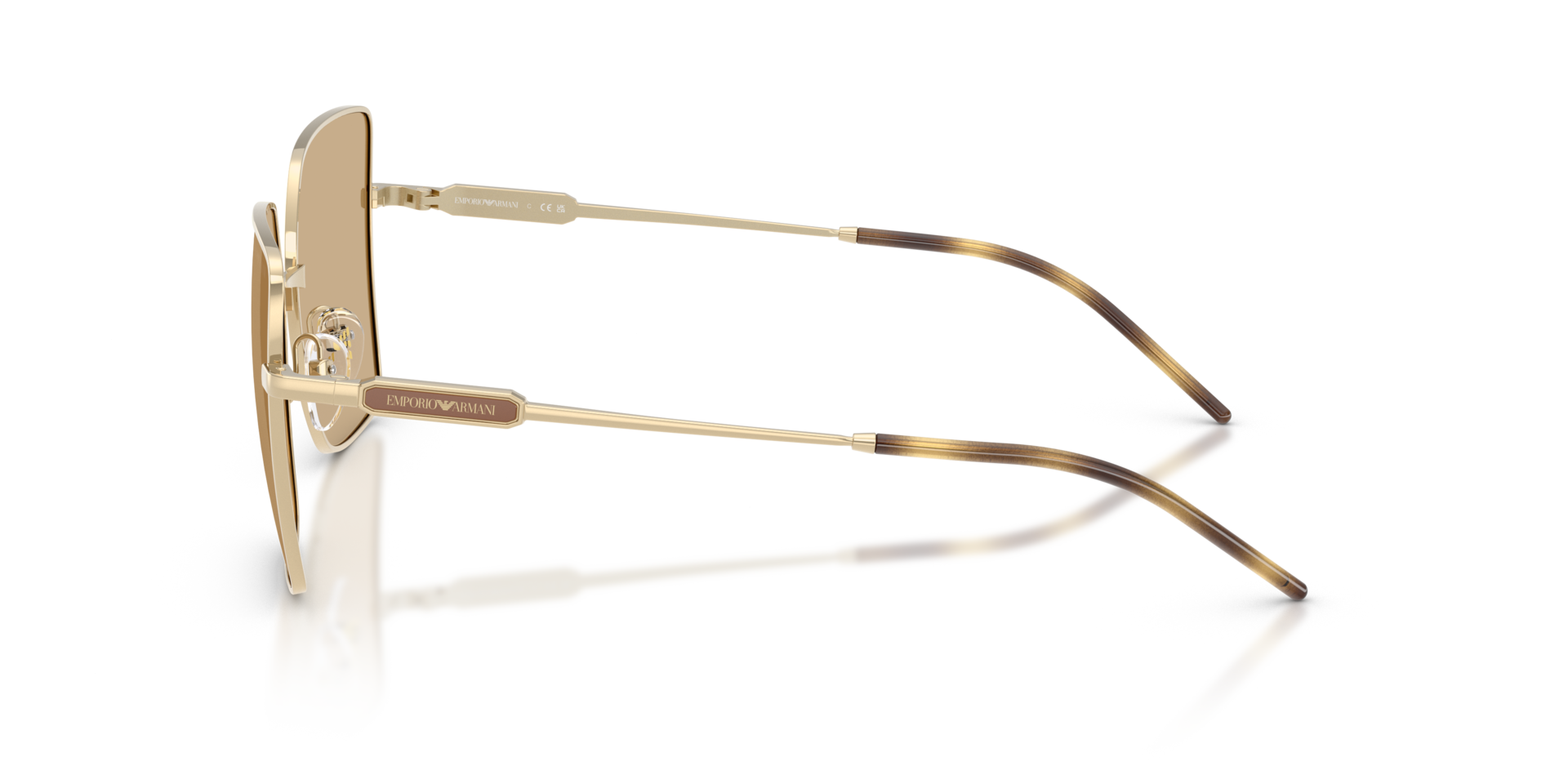 EA2179 Glänzendes Hellgold MetallSunglass Frames von B24, Seitenansicht