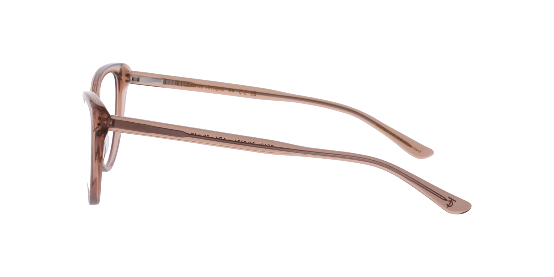 Lara Crystal Taupe AcetatEyeglass Frames von B24, Seitenansicht