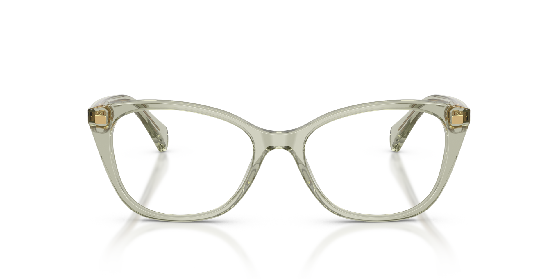 RA7146 Transparent Grün AcetatEyeglass Frames von B24, Vorderansicht
