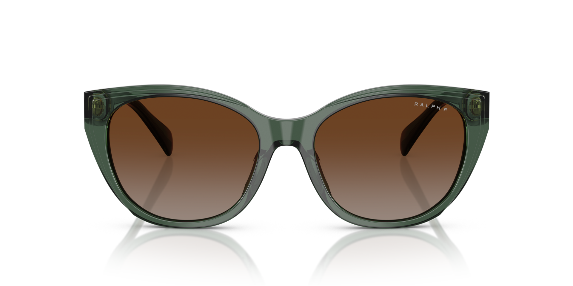 RA5324U Shiny Transparent Green AcetaatSunglass Frames van B24, Vooraanzicht