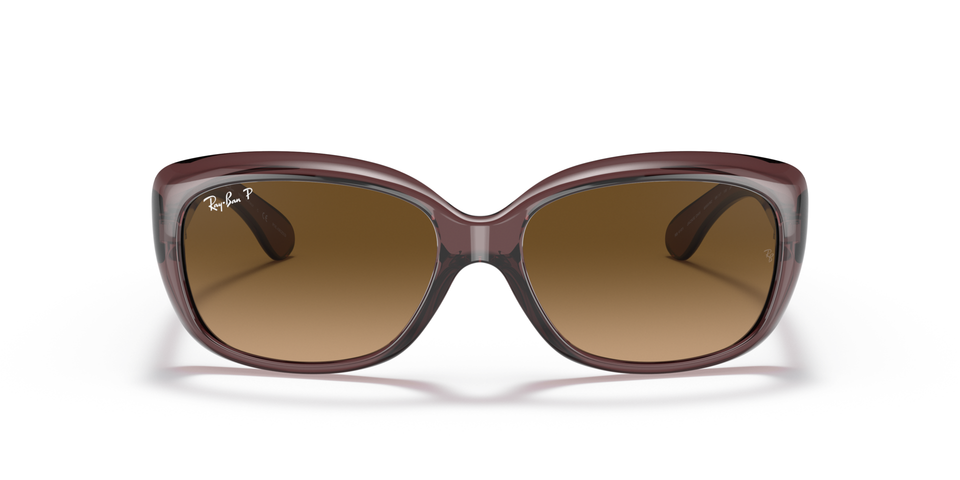 Jackie Ohh Transparent Transparant donkerbruin KunststofSunglass Frames van B24, Vooraanzicht