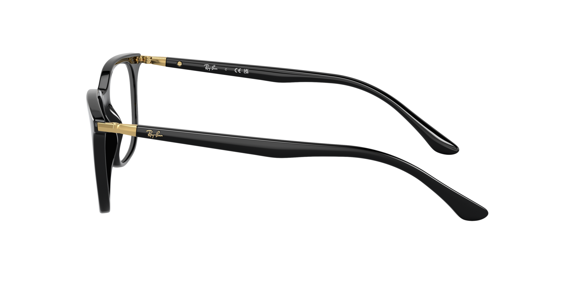 RB7211 Schwarz KunststoffEyeglass Frames von B24, Seitenansicht