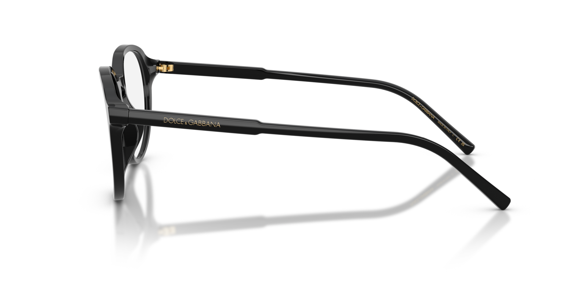 DG3444 Zwart AcetaatEyeglass Frames van B24, Zijaanzicht