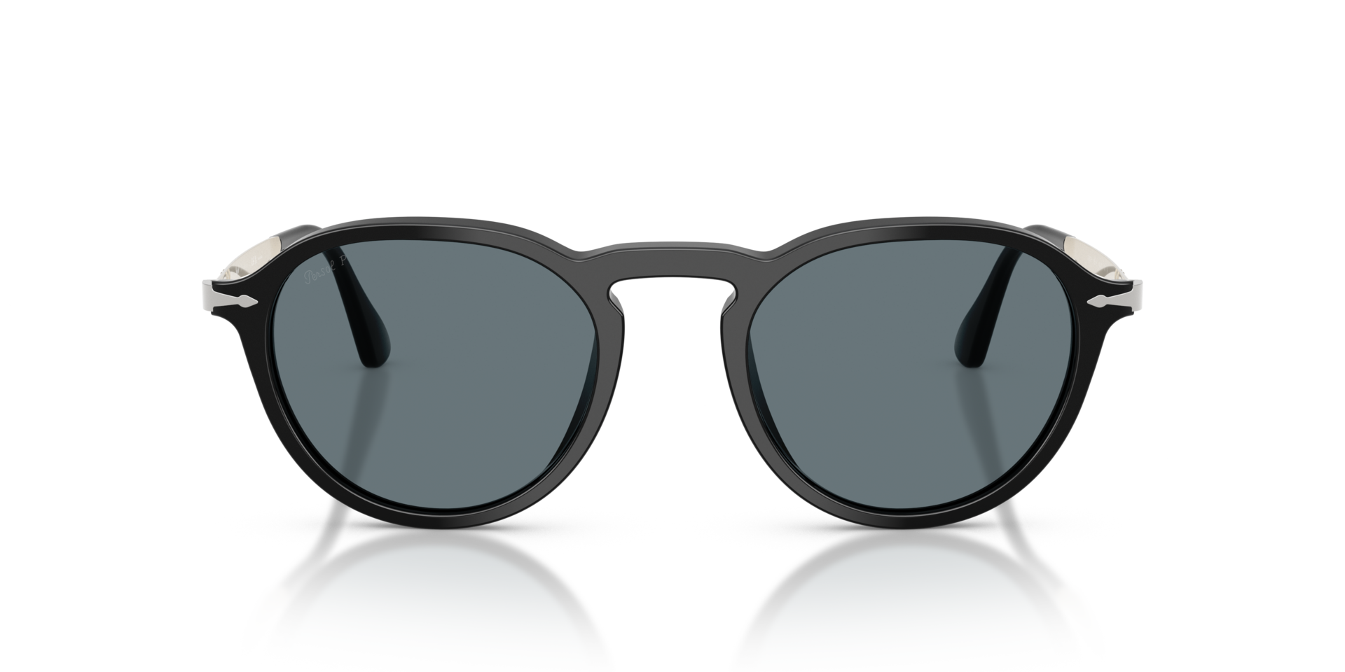PO3383S Zwart AcetaatSunglass Frames van B24, Vooraanzicht