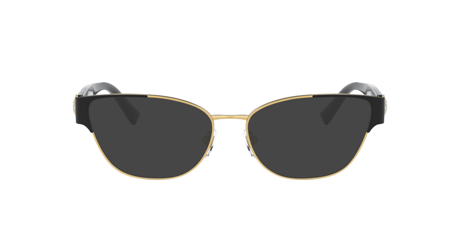VE1267B Gold & Schwarz MetallEyeglass Frames von B24, mit getönten Gläsern