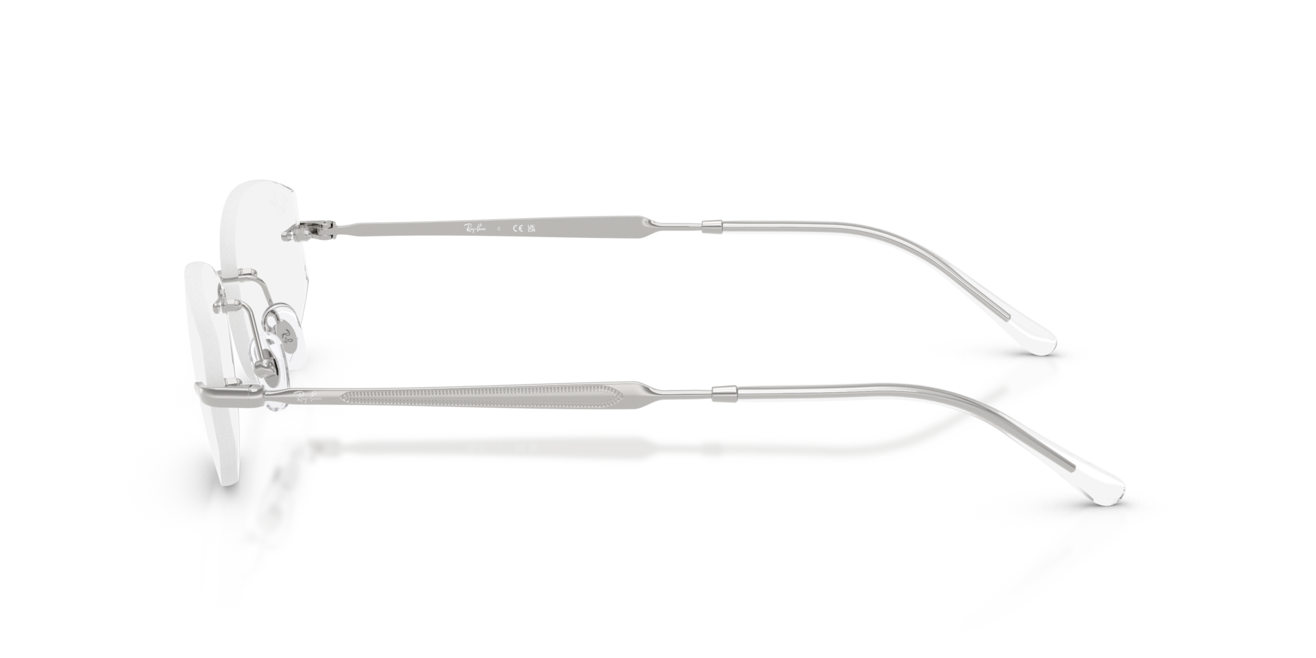 RB3792V Zilver MetaalEyeglass Frames van B24, Zijaanzicht