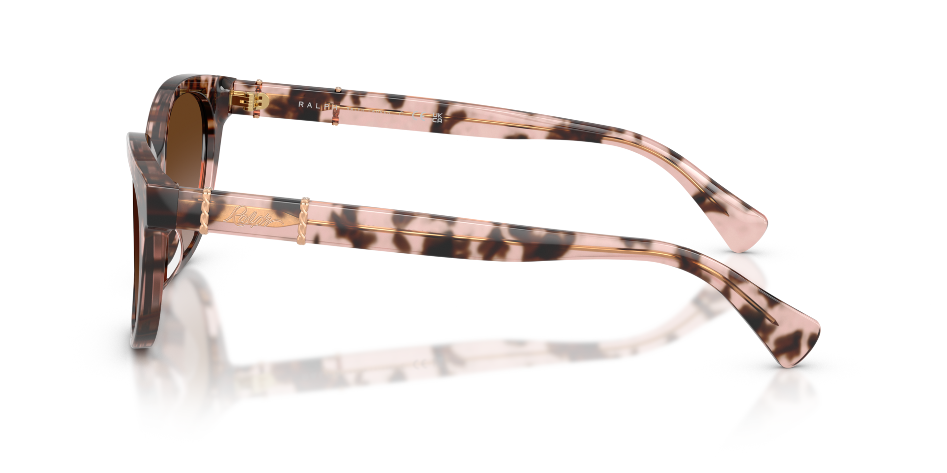 RA5357U Pink Havana AcetatSunglass Frames von B24, Seitenansicht