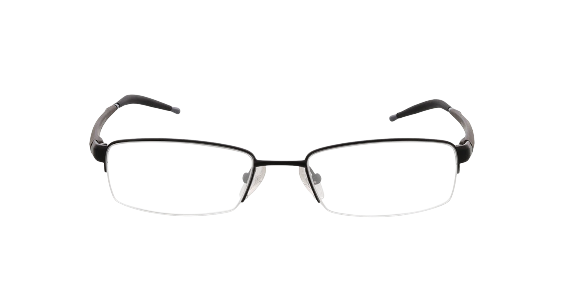 Brasilia Zwart  &  bruin grijs MetaalEyeglass Frames van B24, Vooraanzicht