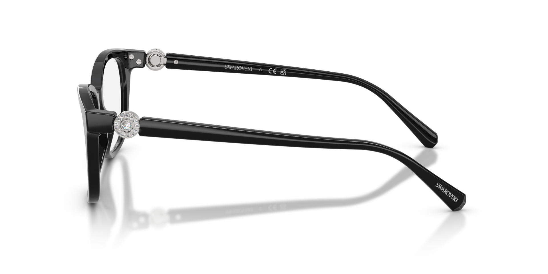 SK2073 Schwarz AcetatEyeglass Frames von B24, Seitenansicht