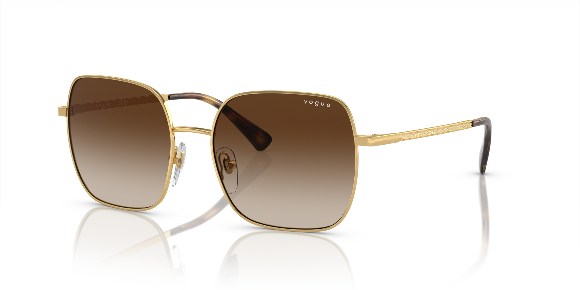 VO4175SB Gold MetallSunglass Frames von B24, Dreiviertelansicht