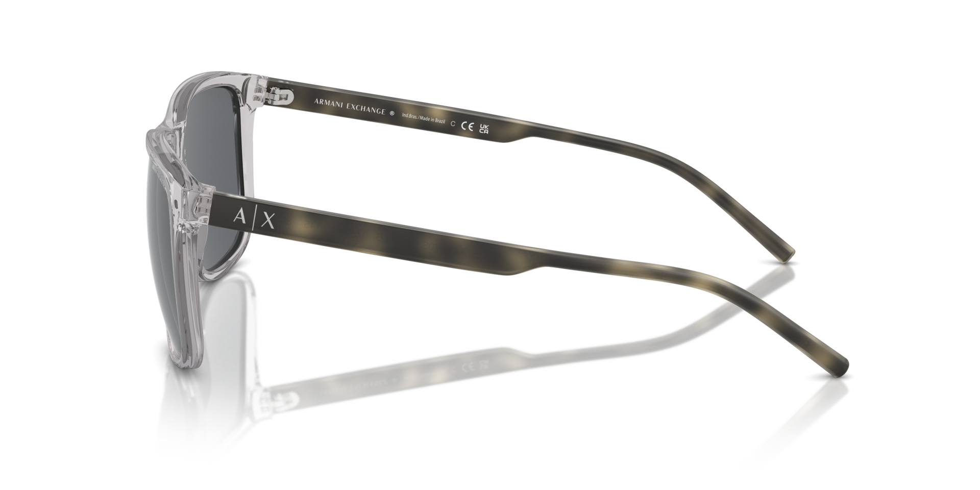 AX4070S Shiny Grey KunststofSunglass Frames van B24, Zijaanzicht