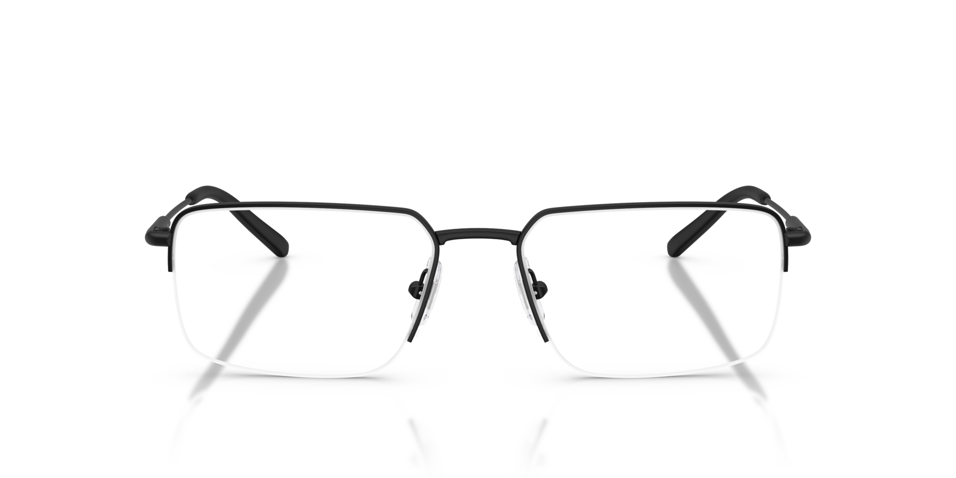 AN6152 Matzwart MetaalEyeglass Frames van B24, Vooraanzicht