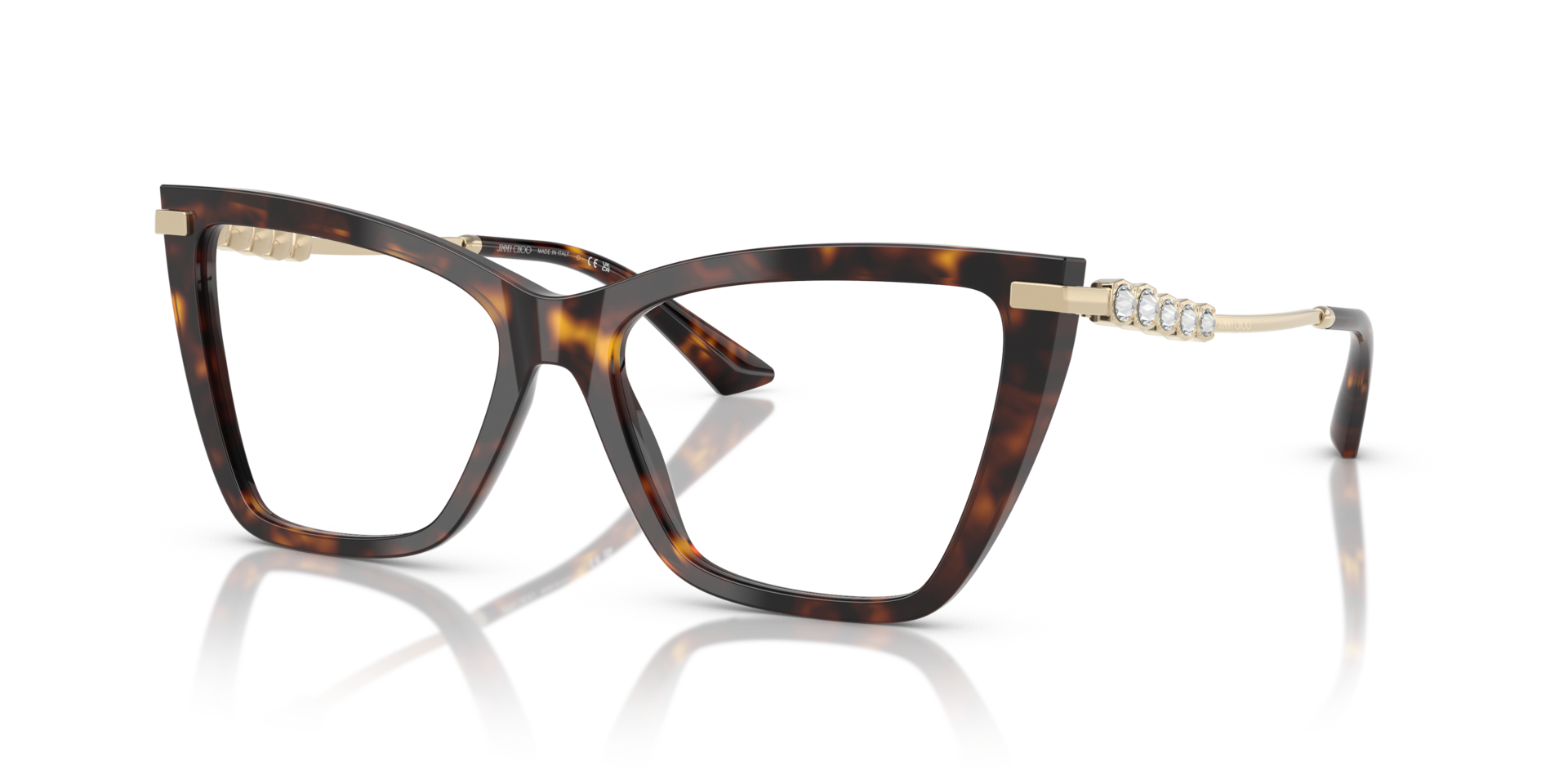 JC3020B Havana AcetaatEyeglass Frames van B24, Hoekweergave