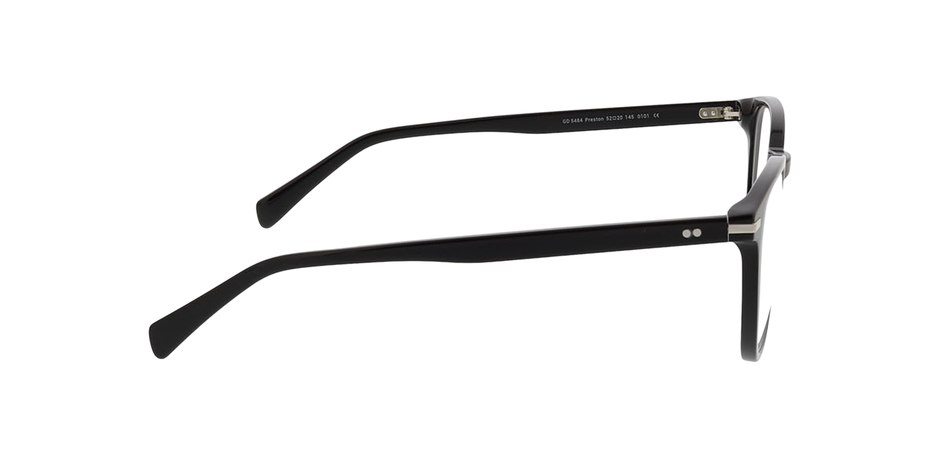 Preston Schwarz AcetatEyeglass Frames von B24, Seitenansicht