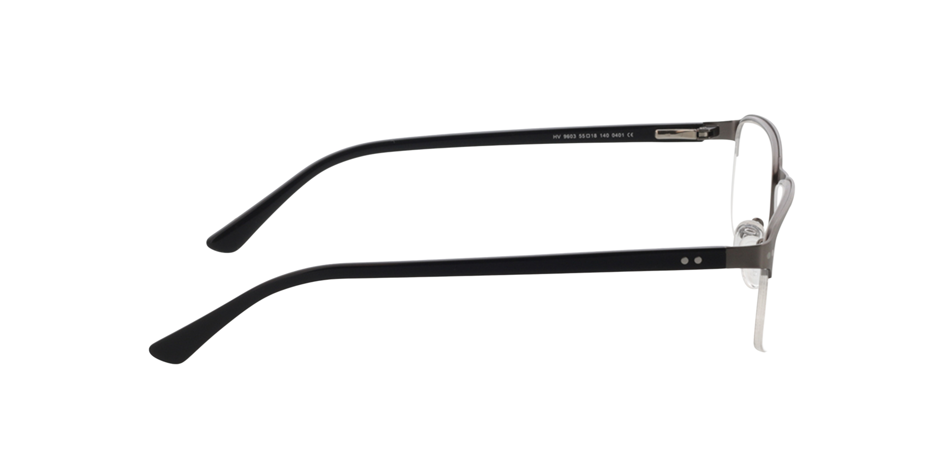 Frisco Matt Anthracite MetallEyeglass Frames von B24, Seitenansicht