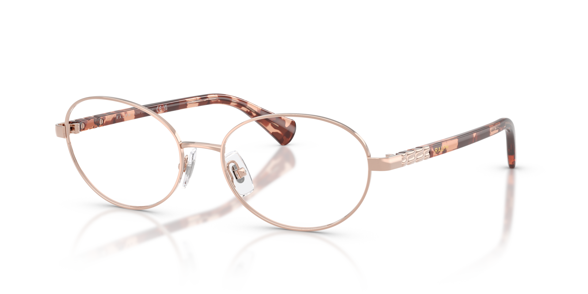 RA6066 Rosegold MetaalEyeglass Frames van B24, Hoekweergave