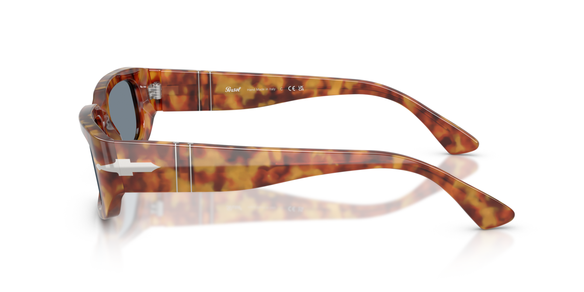 PO3385S Brown Tortoise AcetaatSunglass Frames van B24, Zijaanzicht