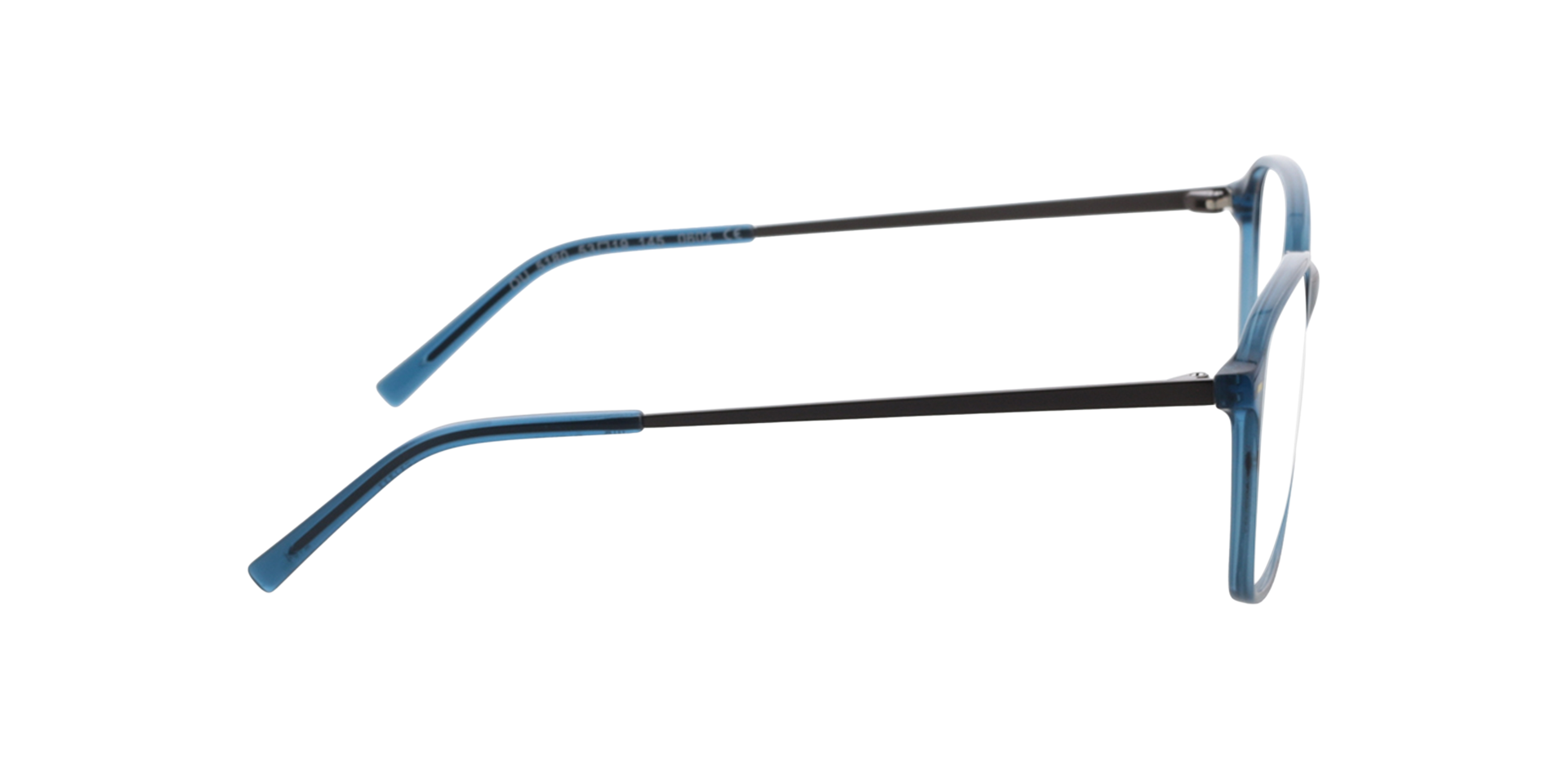 Brandon Crystal Blue  &  Matt Gun AcetatEyeglass Frames von B24, Seitenansicht