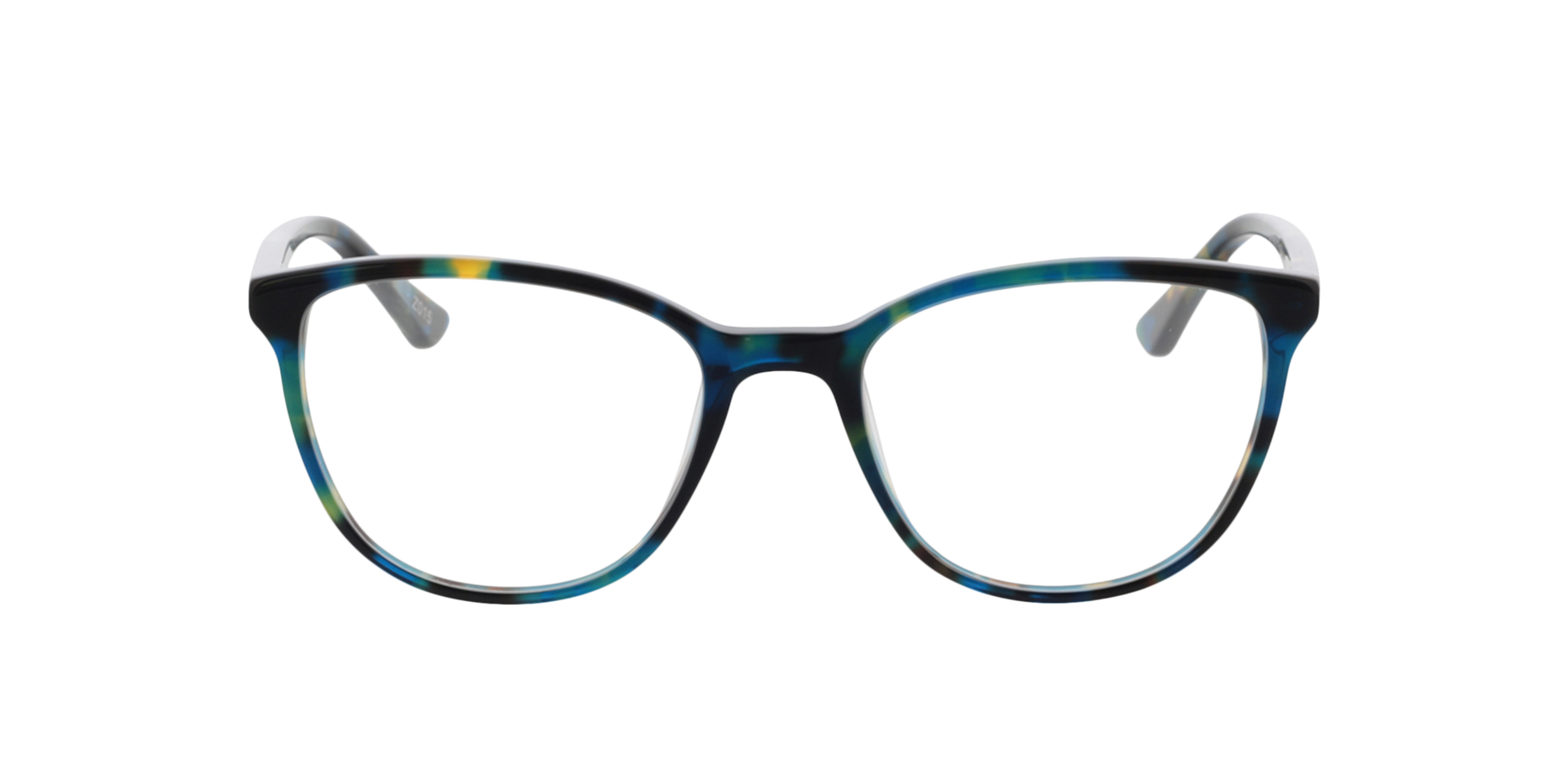 Waverly Blue Yellow Havana AcetatEyeglass Frames von B24, Vorderansicht