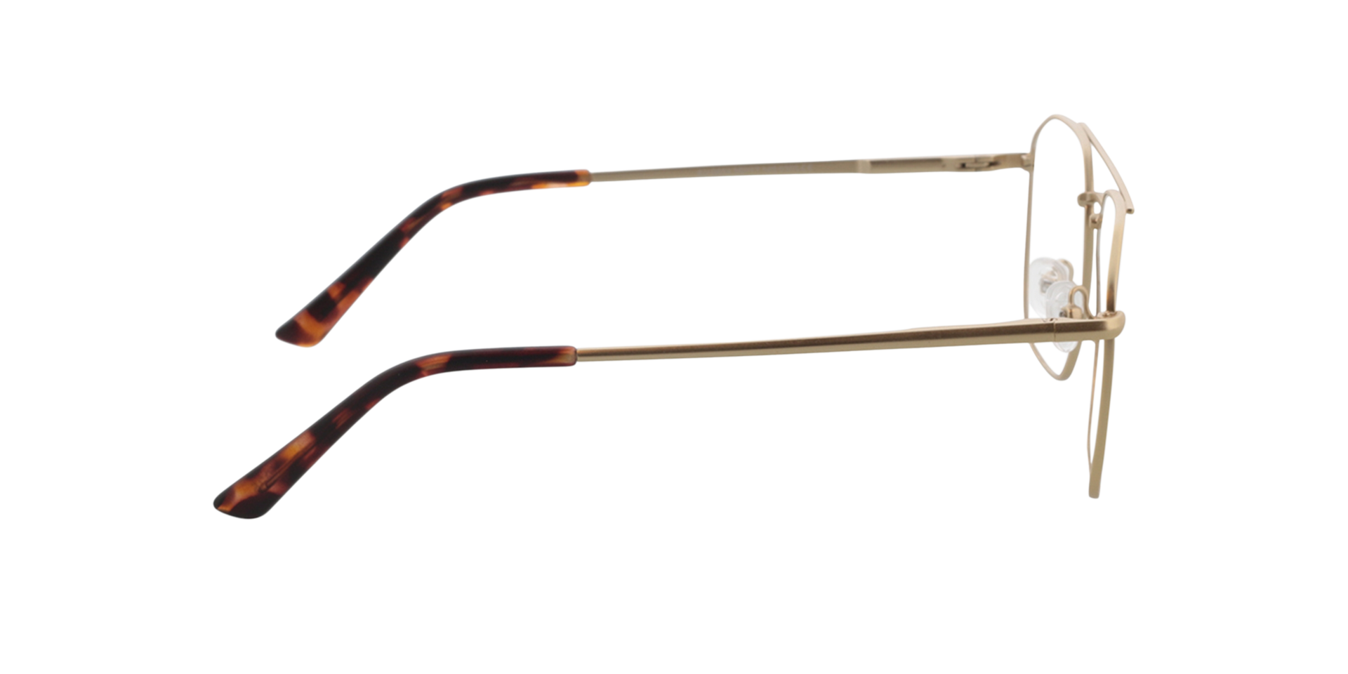 Berry Goud  &  mat Havana pootje MetaalEyeglass Frames van B24, Zijaanzicht
