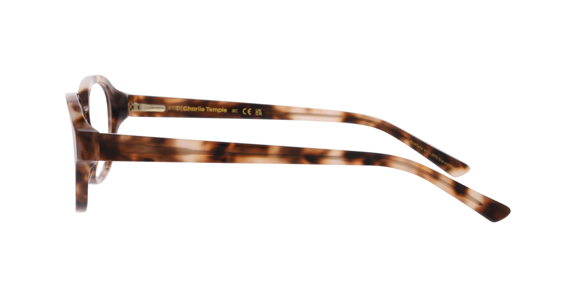 Caleo Havana AcetaatEyeglass Frames van B24, Zijaanzicht