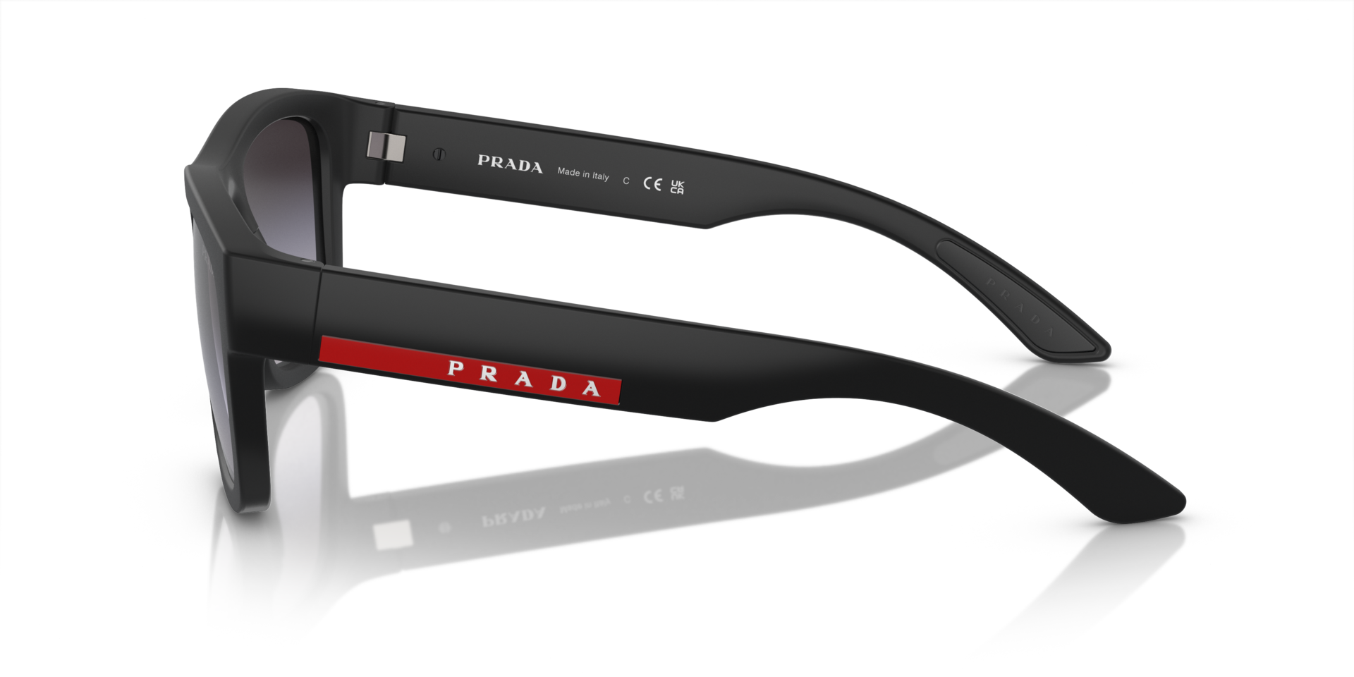 PS 01ZS Matzwart KunststofSunglass Frames van B24, Zijaanzicht